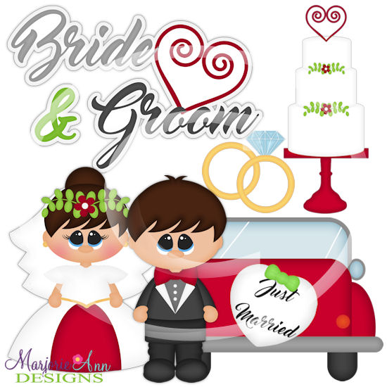 Just Married SVG Cutting Files Includes Clipart - Click Image to Close